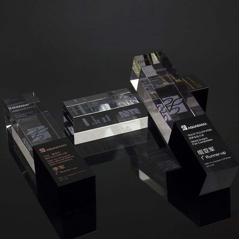 Handcrafted Perspex 3D Laser Engraved Acrylic Crystal Cube Business Gift Trophy Awards