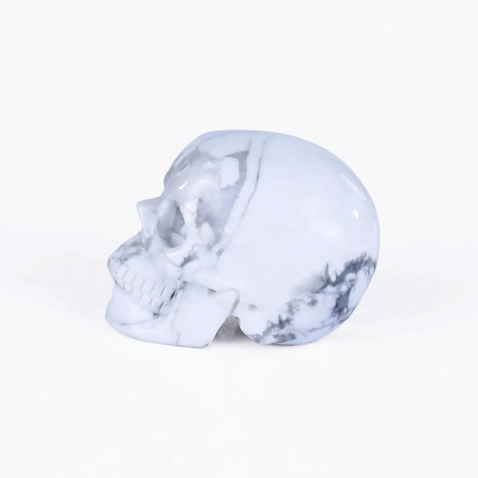 Handmade Crystal Skull Decor Natural Gemstone Craft for Gothic Home Decoration