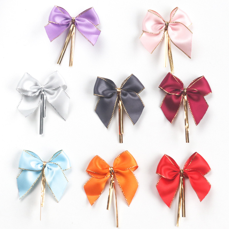 Handcrafted Christmas Ribbon Bows with Bells for Festive Gifts