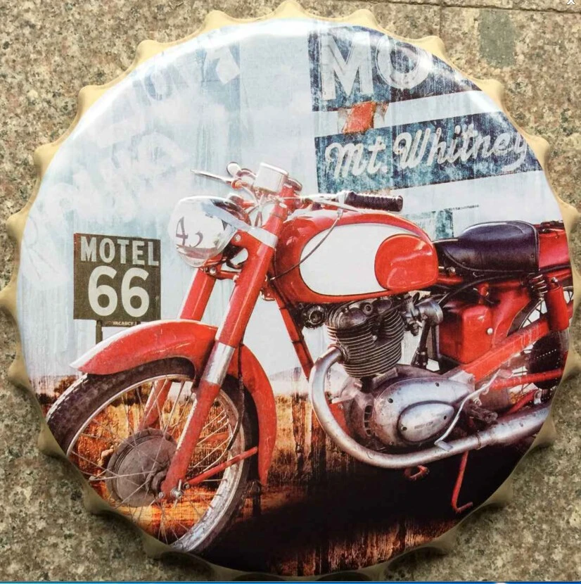 England Style Metal Signs Decorative Bottle Cap Craft for Decor