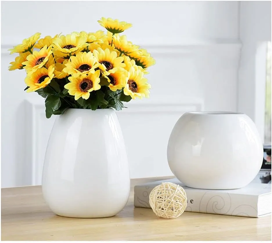 White Porcelain Hydroponic Pot