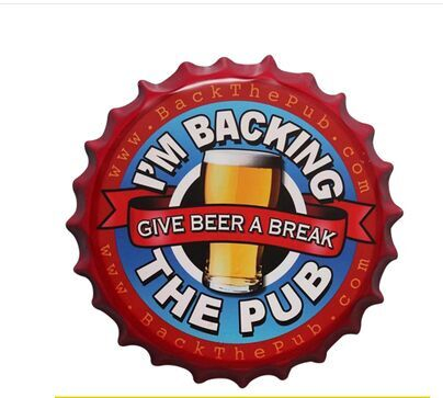 Cute Metal Sign Decorative Craft for Home Bar Decorations