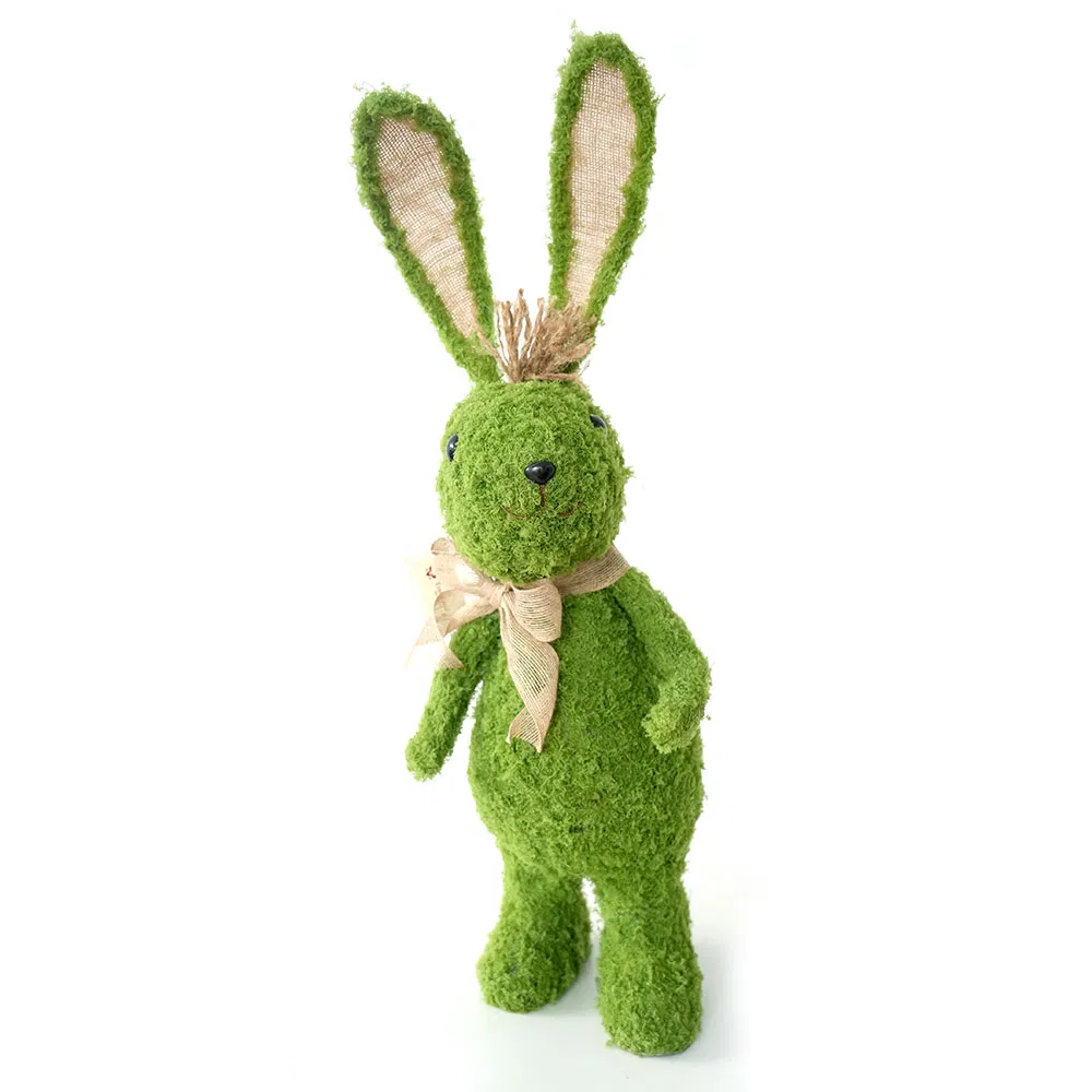 Transworld Original Handmade Artificial Moss Bunny Various Styles Handcrafted Easter Rabbit Animals Decor for Holiday Home Decorations