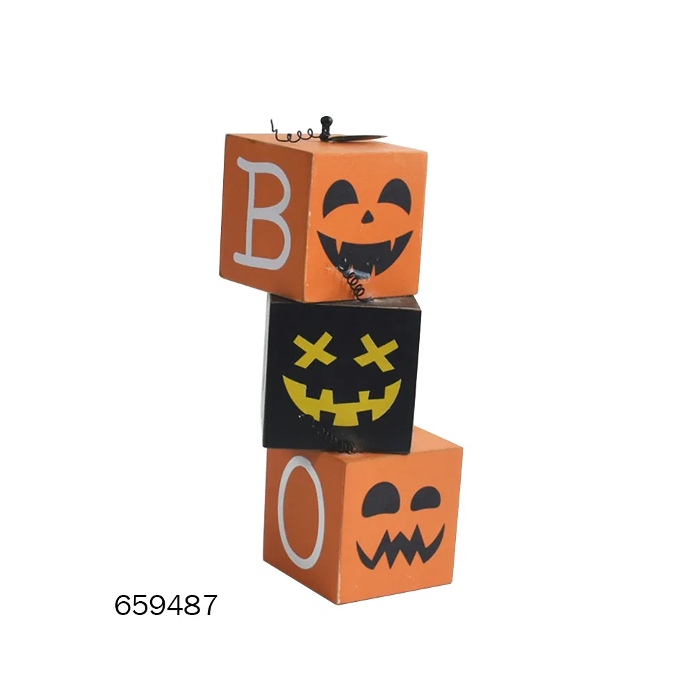 Halloween Tabletop Castle Pumpkin Ghost and Signboard Decorations New Arrival Wooden Crafts Holiday Home Decor