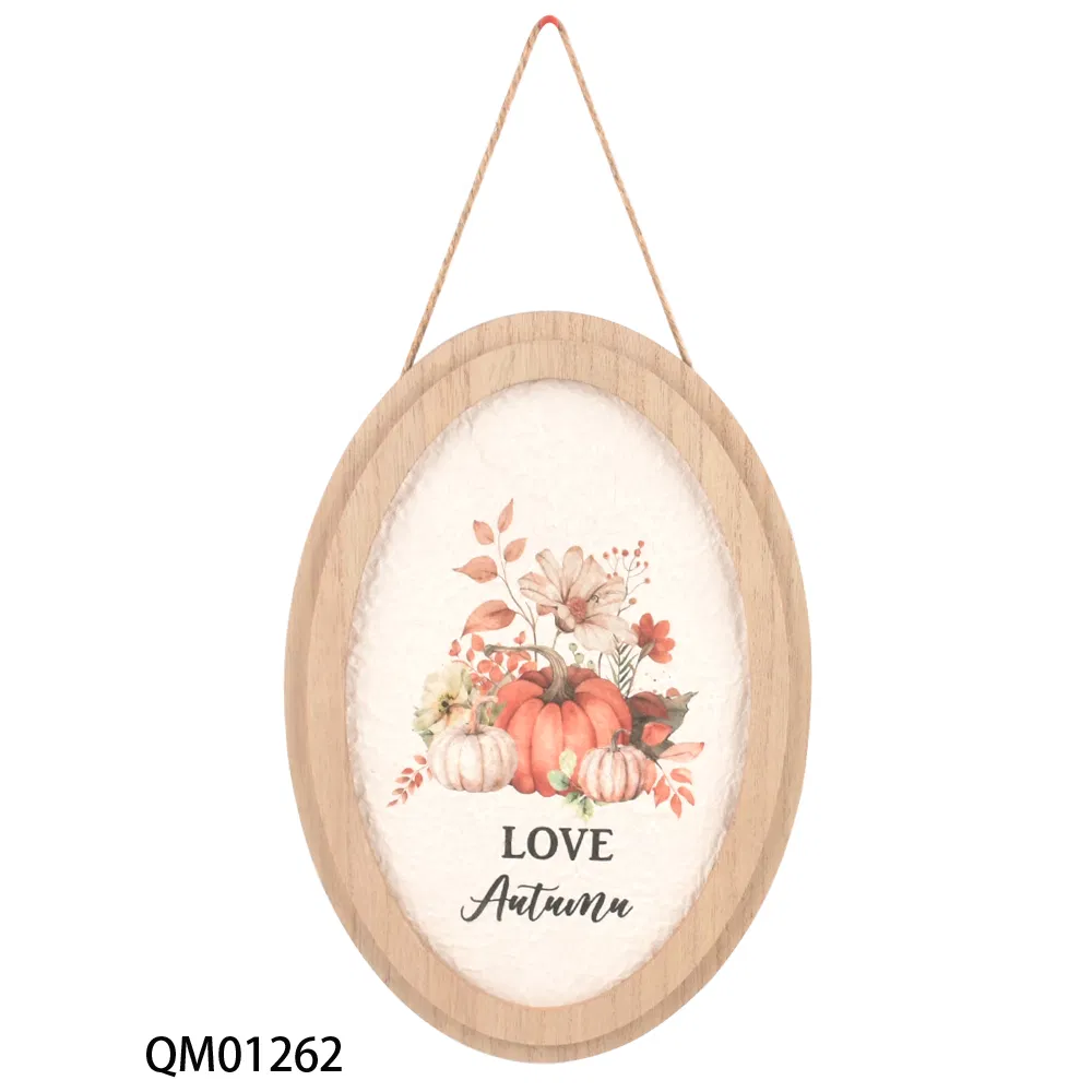 Wooden Sign Autumn Handmade Hanging Ornament for Home Decoration