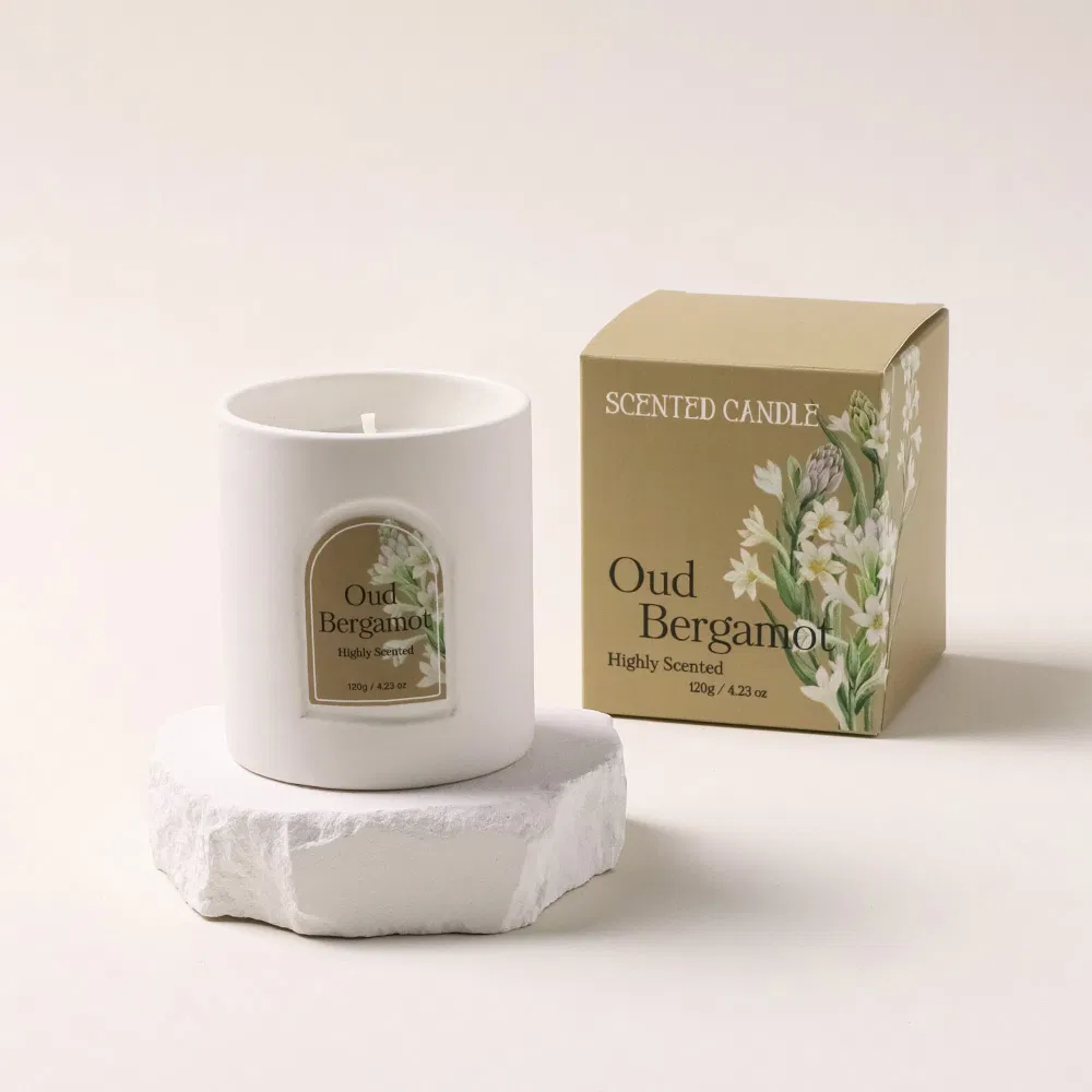 120g Home Decorative Colored Ceramic Scented Candle