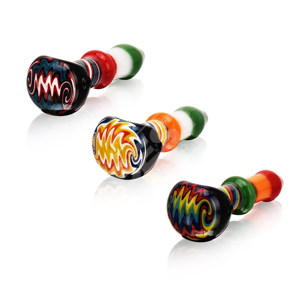 Esigo 5 Inch Handcrafted Wig Wag Smoking Glass Hand Pipe, Wig Wag Glass Hand Pipe for Smoking with Esigo Gift Box