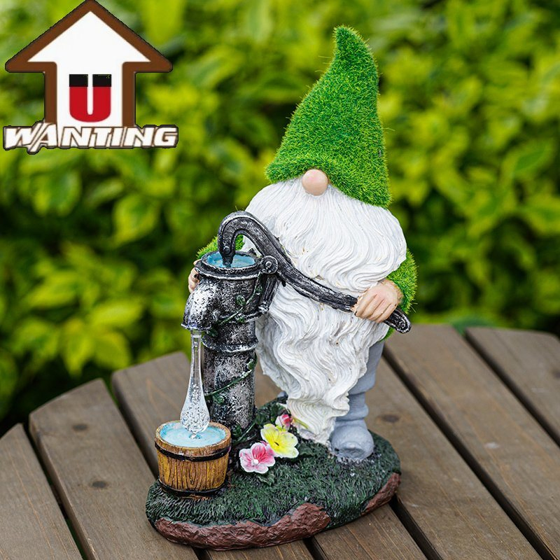 Exquisite Personality Creative Cute Dwarf Light Outdoor Decorative Small Ornaments Resin Material Crafts