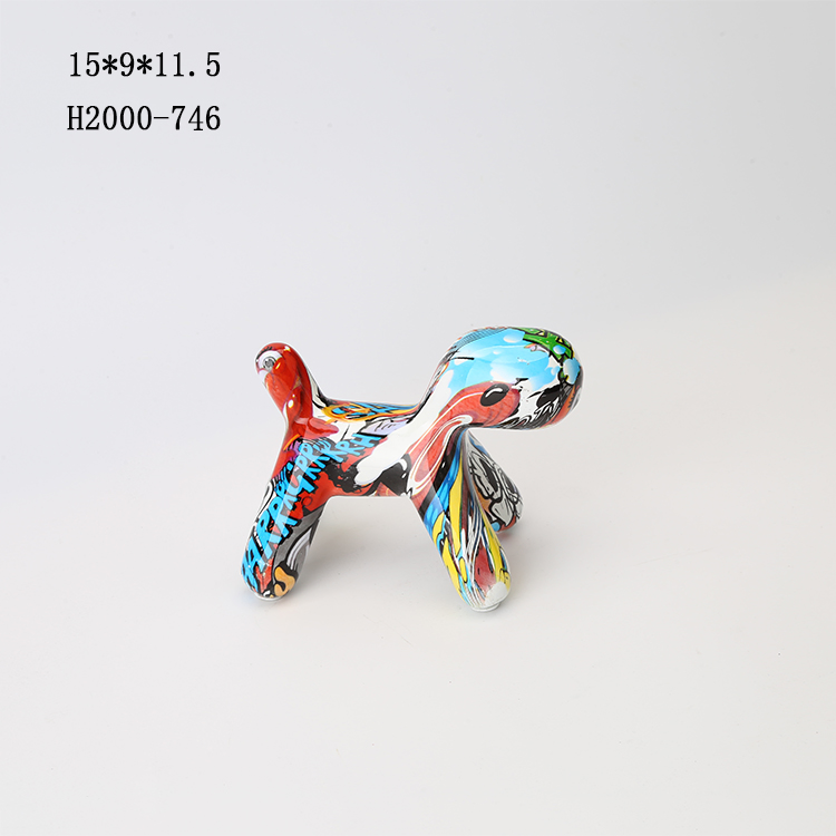 Modern Art Decorative Figure Polyresin Water Transfer Horse Statue Crafts