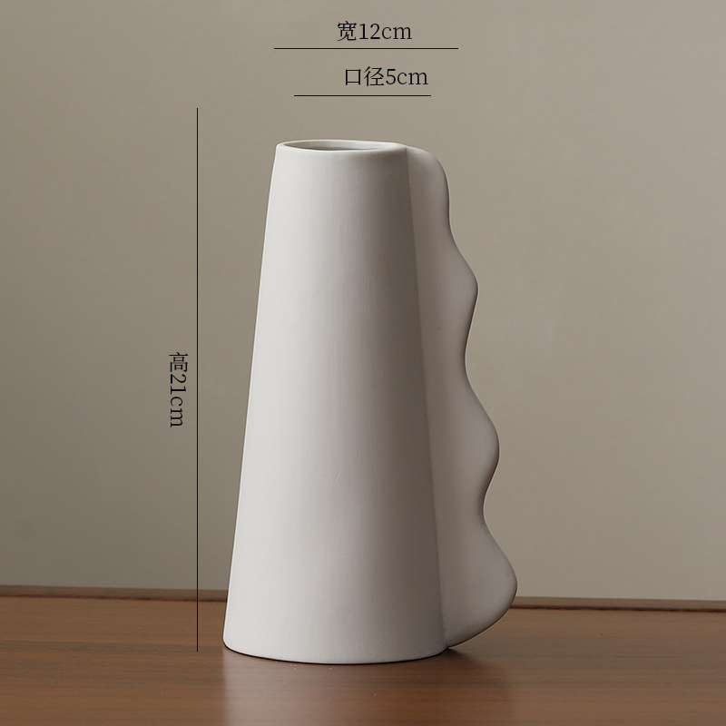 White Ceramic Vase, Small Ceramic Flower Vases Bulk Bud Vases for Wedding Table Centerpieces Decor Pampas Grass Modern Boho Home Party Decor DIY Gift