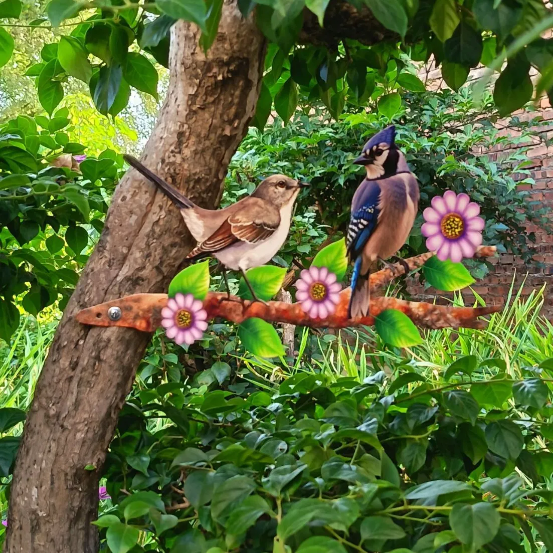 Metal Bird Sculptures Wholesale Outdoor Garden Fence &amp; Tree Decor Courtyard Art Ornament Durable Metal Craft for B2b Buyers