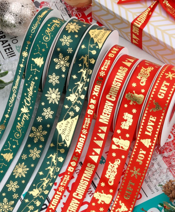 2025 Christmas Ribbon Flower Decorated Cake Bundle Christmas Gift Packaging, Handcrafted Bow Gilded Ribbon