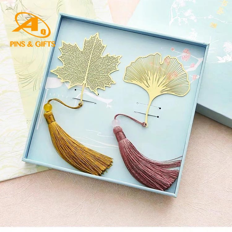 Supply Custom High Quality Fine Gold Bookmark Metal Craft for Gift