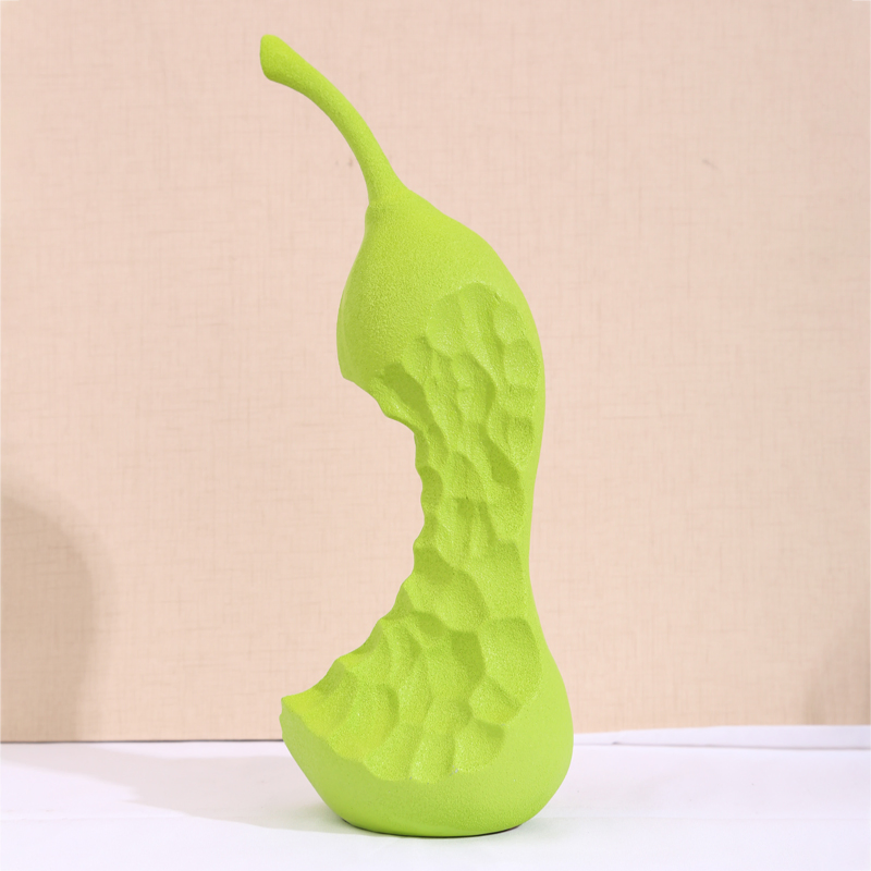 New Creative Fluorescent Gradient Color Pear-Shaped Home Decorative Resin Craft
