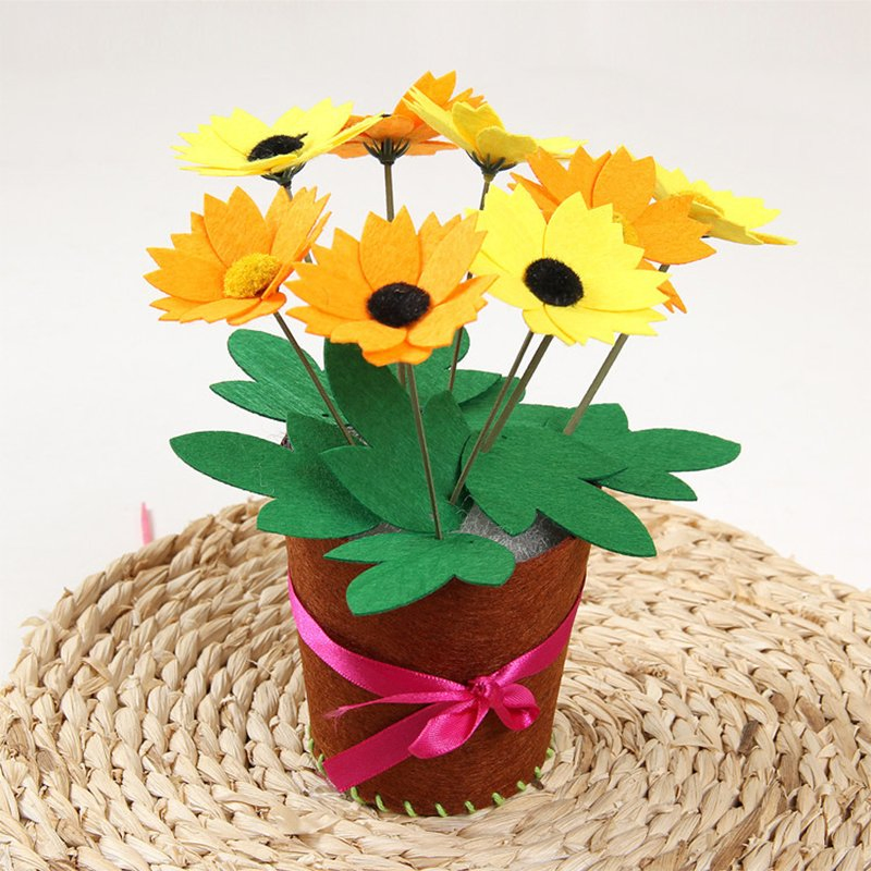 DIY Potted Flower Children Sewing Kit Creative Felt Craft Kit for Kids