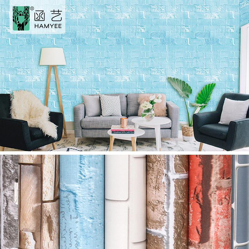Modern 3D Wallpaper Brick Home Decorative Wall Panel Decor Sticker
