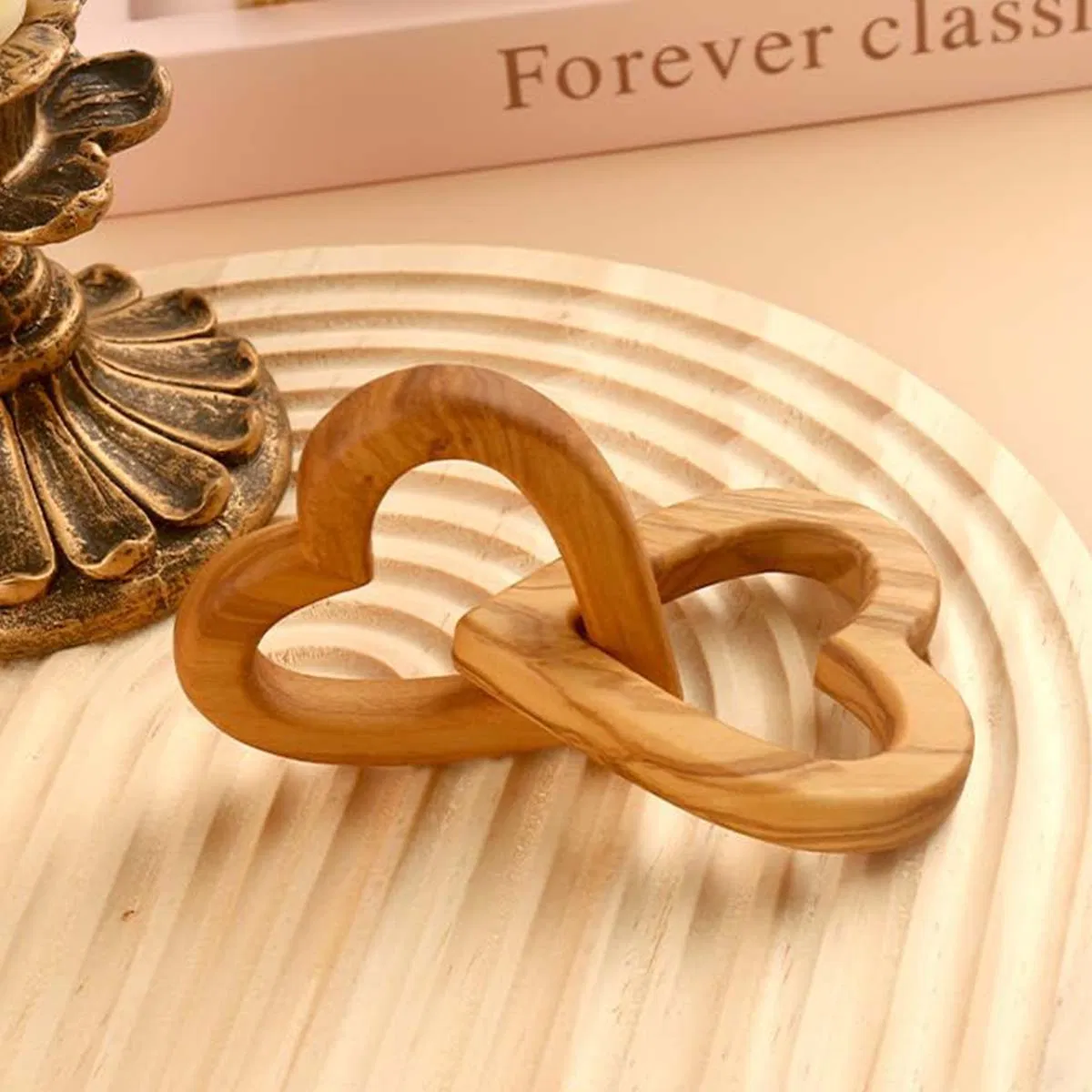 Creative Wooden Double Heart Ornaments for DIY Crafts Decoration and Handmade Gifts
