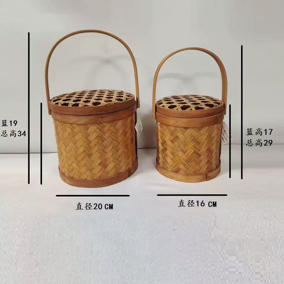 Unique Chinese-Style Bamboo Basket for Artisan Craft Lovers