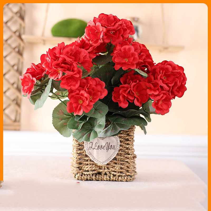 Factory Hot Sale Simulation Artificial Plastic Handmade Flowers Home Decoration