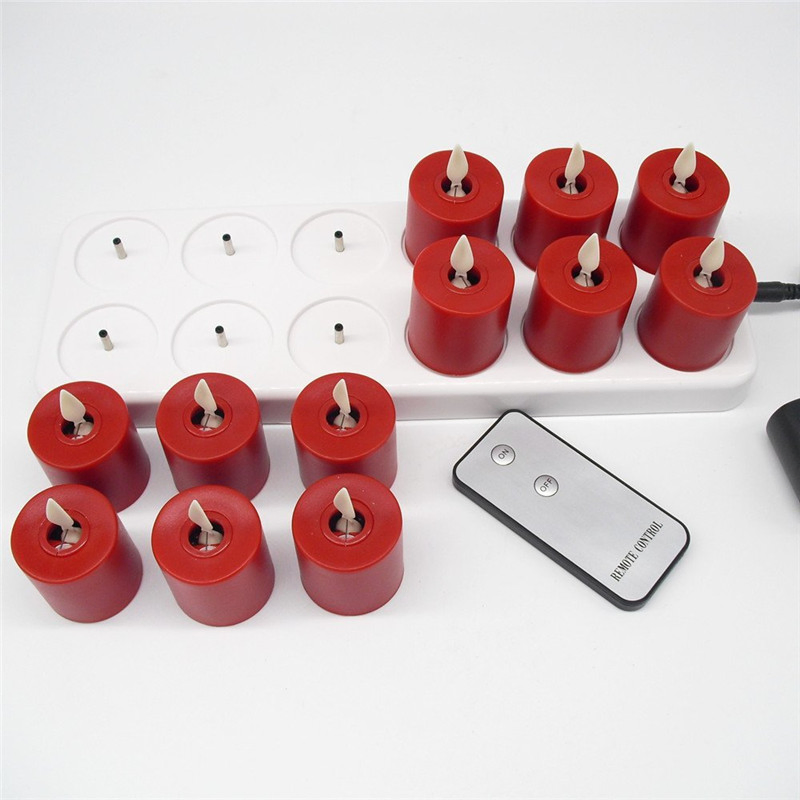 Moving Wick Dancing Flame Electric LED Tealight Candles for Seasonal Festival Celebration