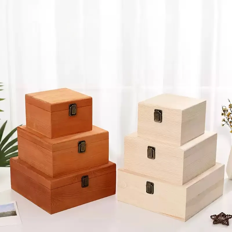 Wooden Storage Box Detail 1