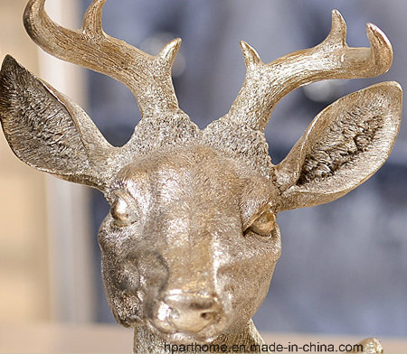 Vintage Style Exquisite Deer Head Bookends Resin Craft for Book Storage