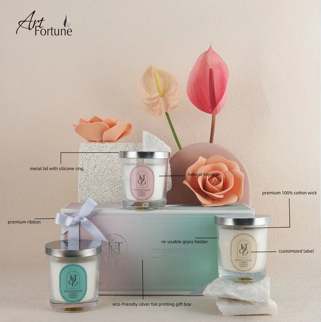 Scented Soy Wax Glass Candle 1