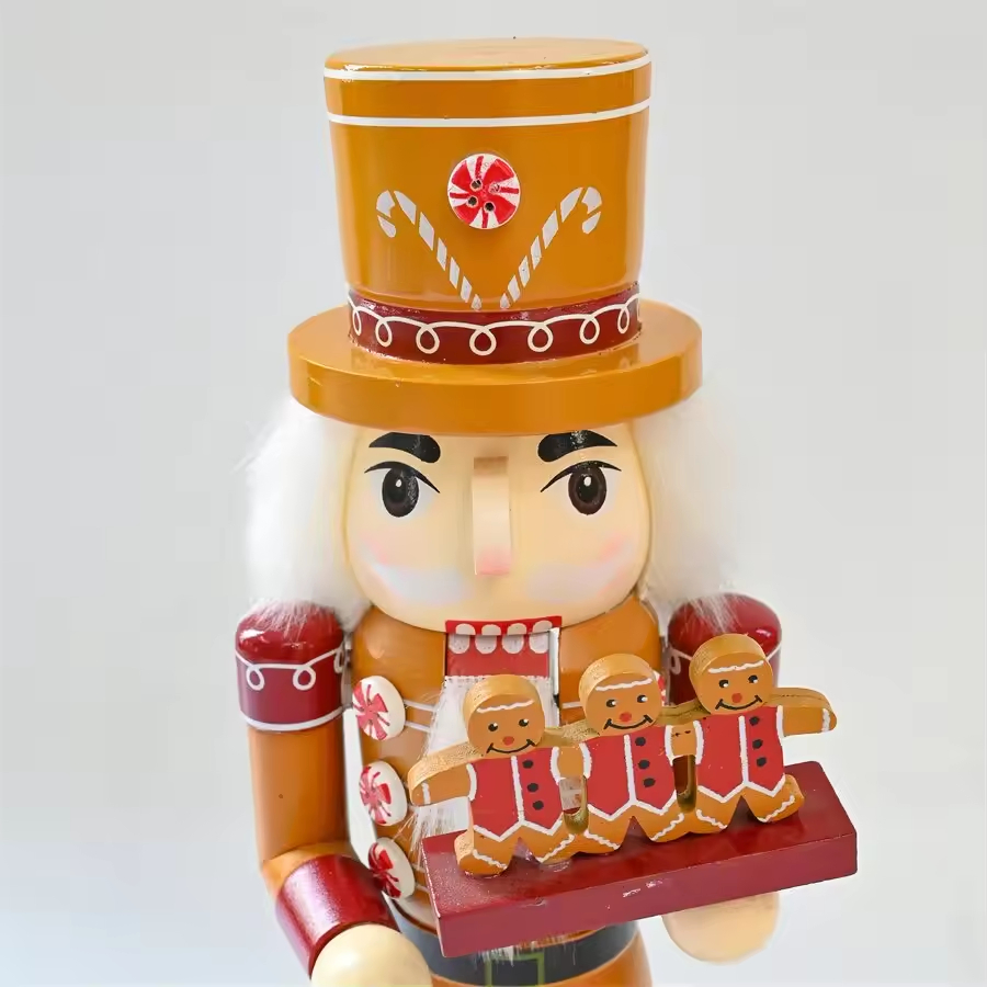 Handmade Festival Wooden Nutcracker Casina Navidad Gingerbread House Doll Home Decoration Gift Christmas