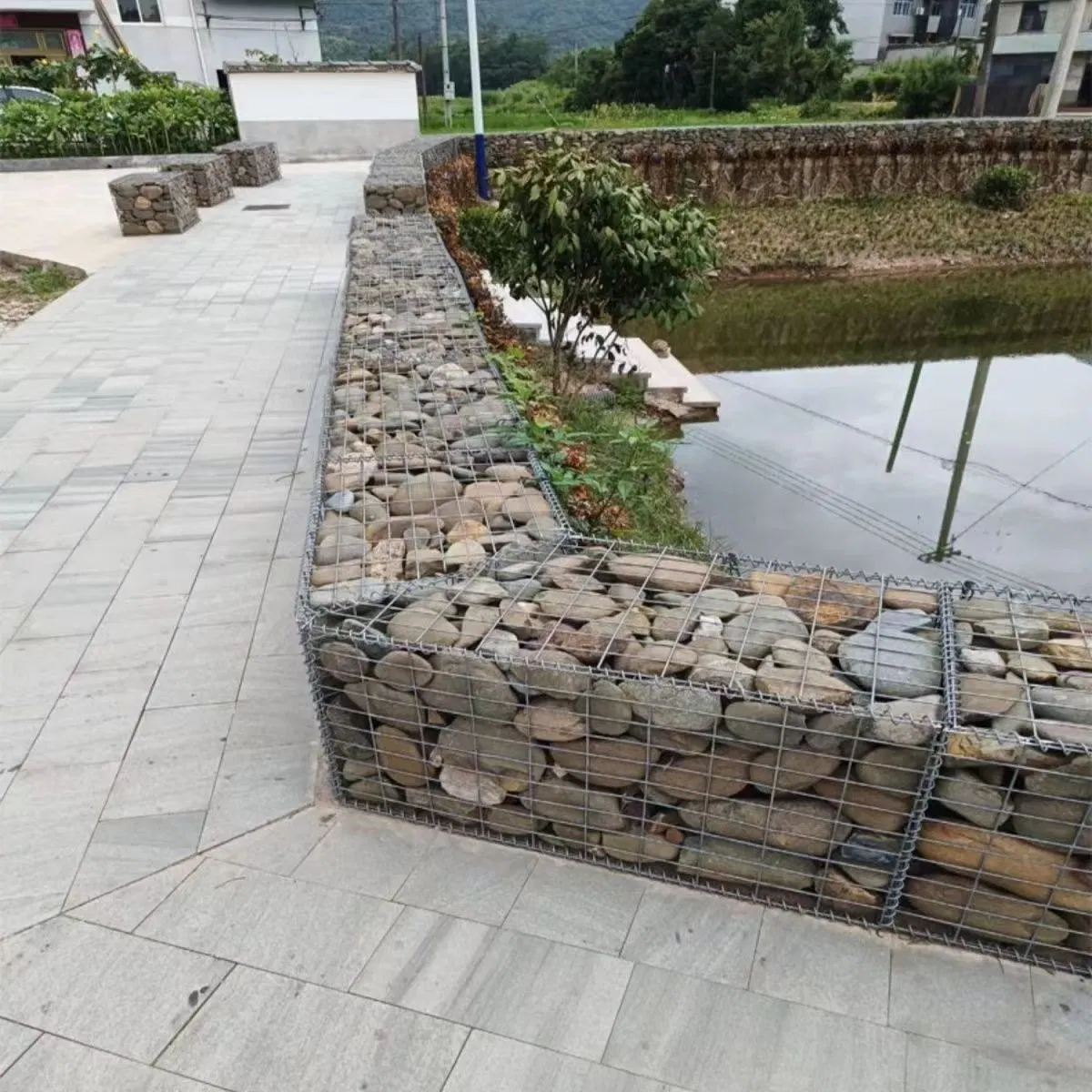 Modern Gabion Basket Price Wall Fence Hexagonal Pet Wire Mesh Barriers Decorative Garden Rock Fence Welded Stainless Steel Gabion Box