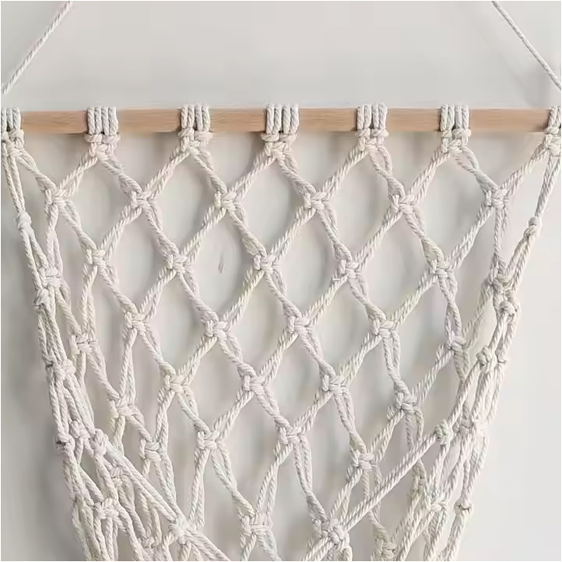 Boho Cotton Handmade Home Decoration Vegetable Storage Macrame Fruit Basket Plant Hangers Hanging