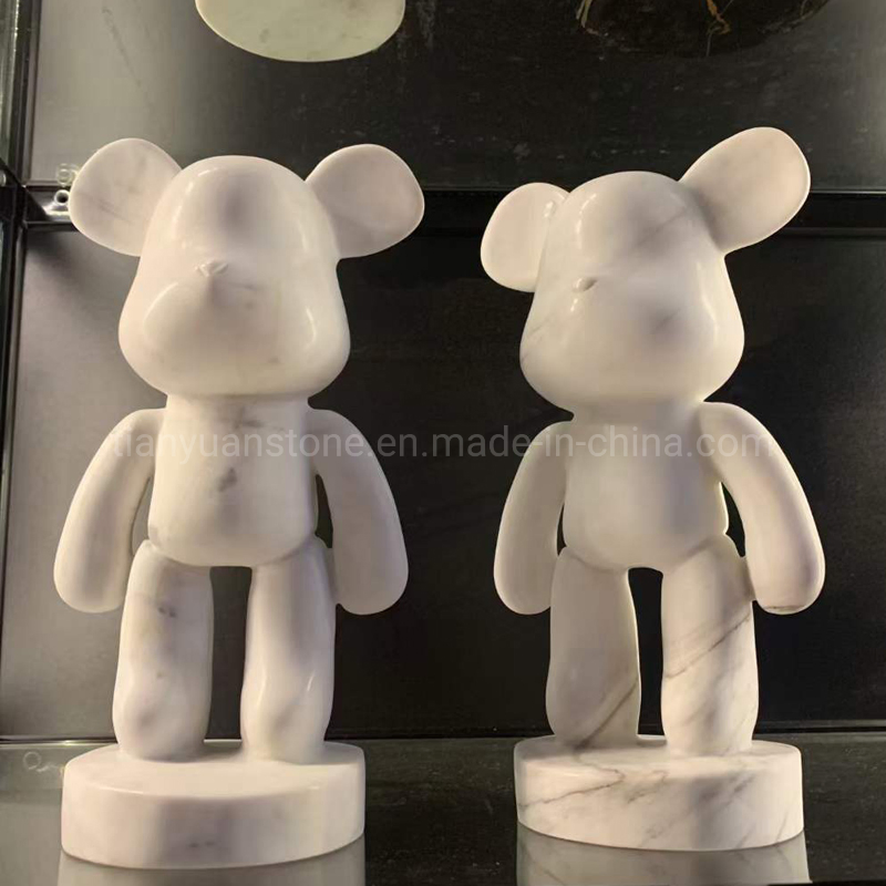 Bearbrick Calacacca Purple Marble Violent Bear Art Craft Home Decorative Ornaments Stone Crafts