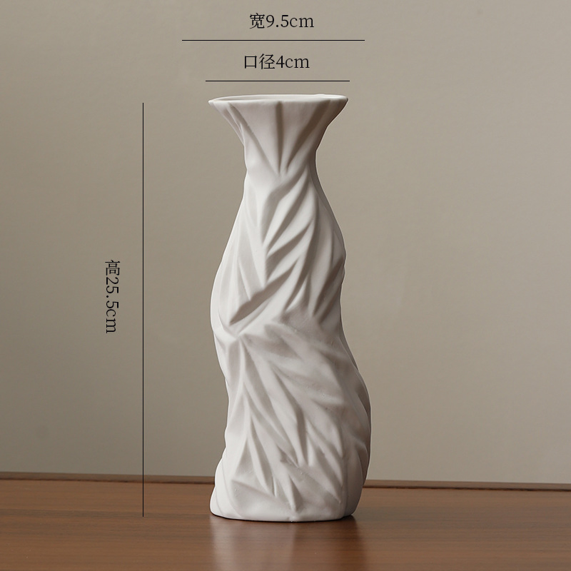 White Ceramic Bud Vase Bulk Boho Rustic Small Flower Vase for Centerpieces for DIY Wedding Home Dining Table Decoration