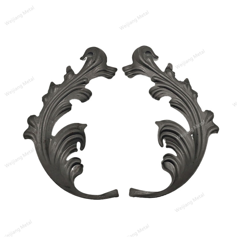 OEM Iron Leaf Art Garden Fence Outdoor Fence Metal Fence Door Decorative Crafts