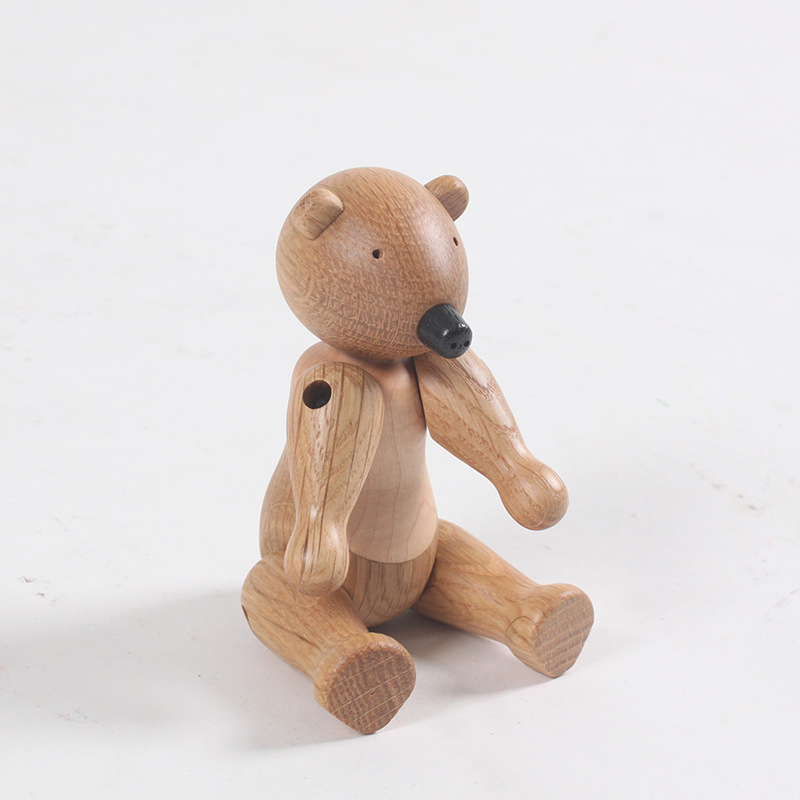 Wholesale Hot Selling Nordic Wood Bear Home Decor Crafts
