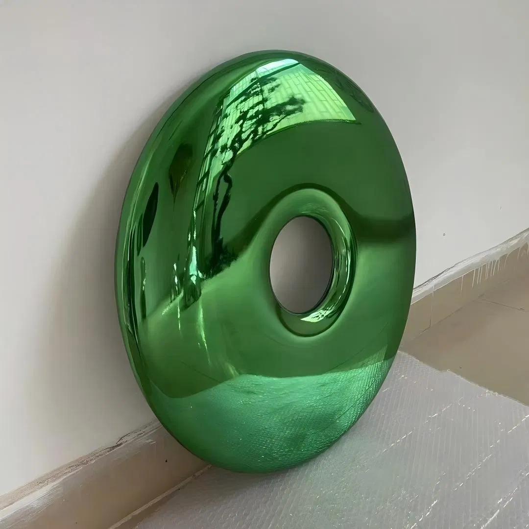 Customized Hotel Home Stainless Steel Metal 3D Abstract Mirror Electroplated Art Wall Hanging Sculpture Wall Decoration