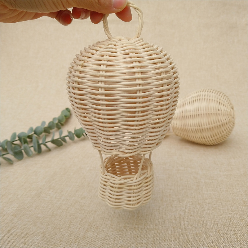 Handmade Rattan Hot Air Balloon Decoration Children's Room Decoration Hanging Home Decoration