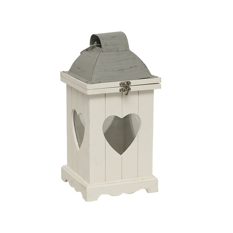 Wooden Storm Garden Lantern Candle Holder Home Decoration Craft