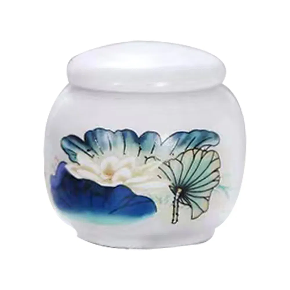 Custom Ceramics Cremation Urn American Style Funeral Decorative Ceramic Urns for Adult Ashes