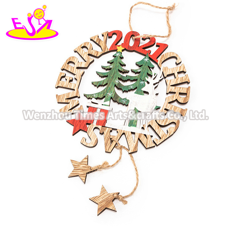 Customize Wall Hanging Wooden Xmas Tree Decorations for Wholesale W18A187