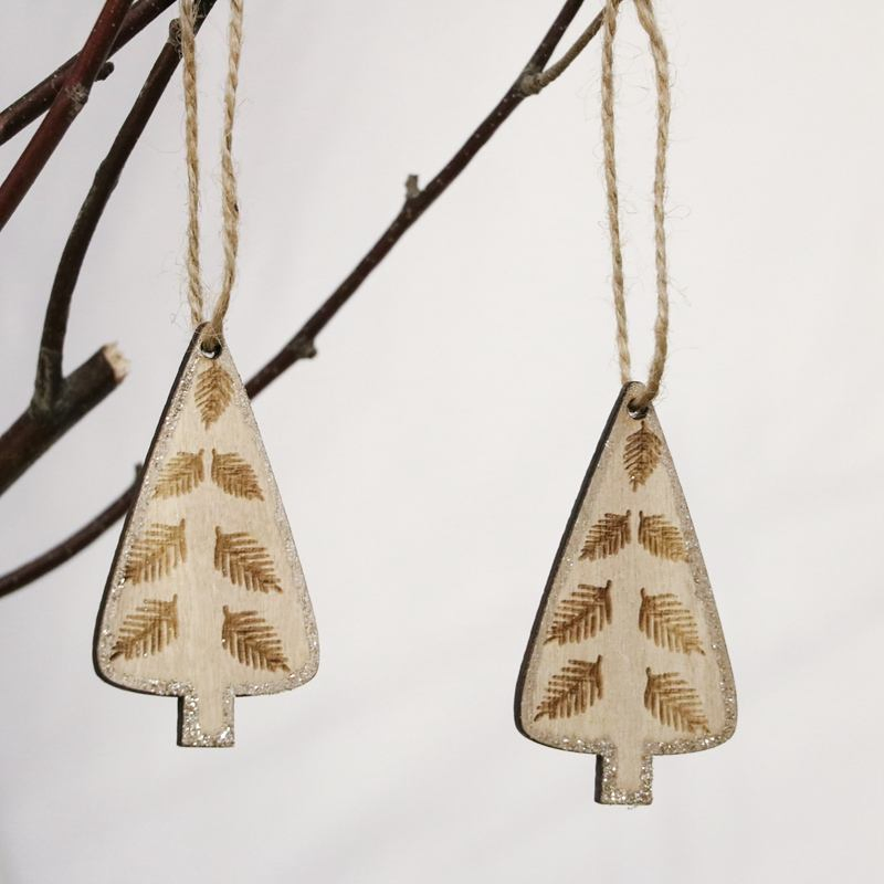 Christmas Wooden Tree Reindeer Shape Christmas Gift Box Pattern Inside Wall Hanging Decors