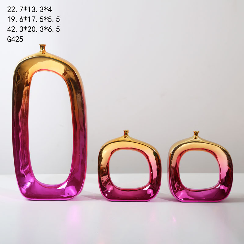 Modern Creative Home Decorative Crafts Resin Vase Figure Model Kits