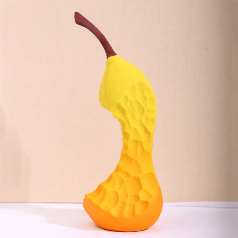 New Creative Fluorescent Gradient Color Pear-Shaped Home Decorative Resin Craft