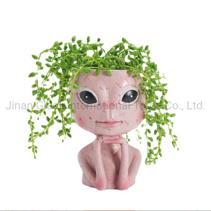 Resin Imitation Figure Plant Fleshy Flowerpot Creative Resin Alien Flower Arrangement Home Furnishing Resin Crafts