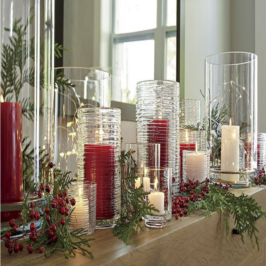 Art-Crafts Home Decor Glass Products Candlestick Vase Glass Candle Holder Vase