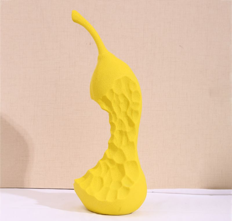 New Creative Fluorescent Gradient Color Pear-Shaped Home Decorative Resin Craft