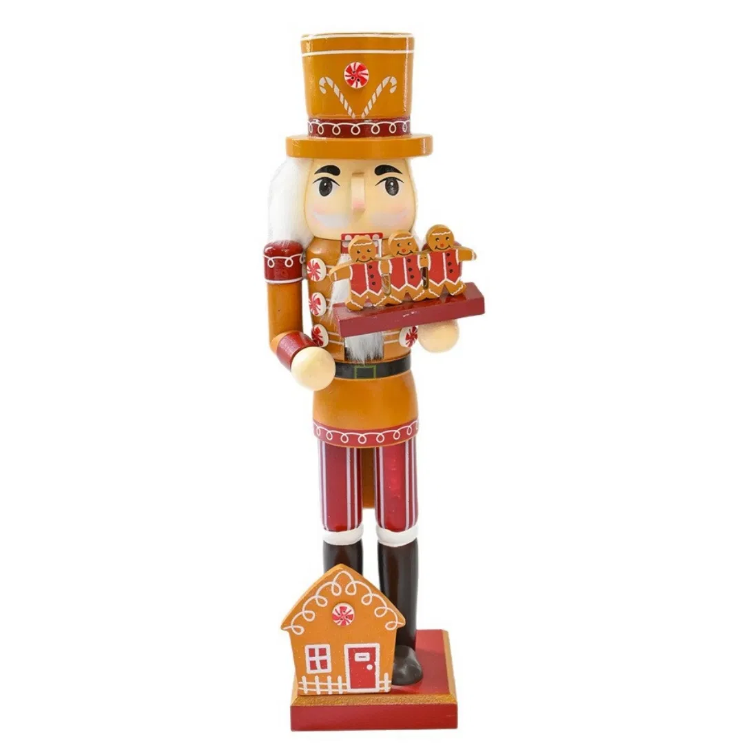 Cascanueces De Navidad Home Ornaments Wooden Craft Gingerbread House Christmas Gifts Doll Wooden Nutcracker