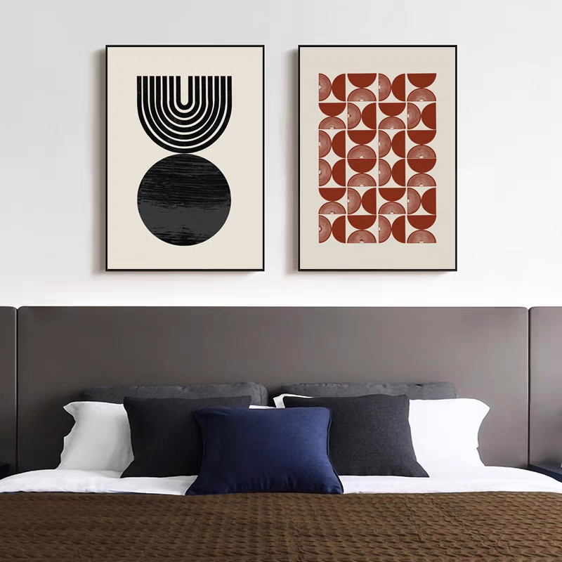 Custom Canvas Print with Frame Boho Designs Wearing Flowers Picture Painting Wall Art Home Decor for Living Room