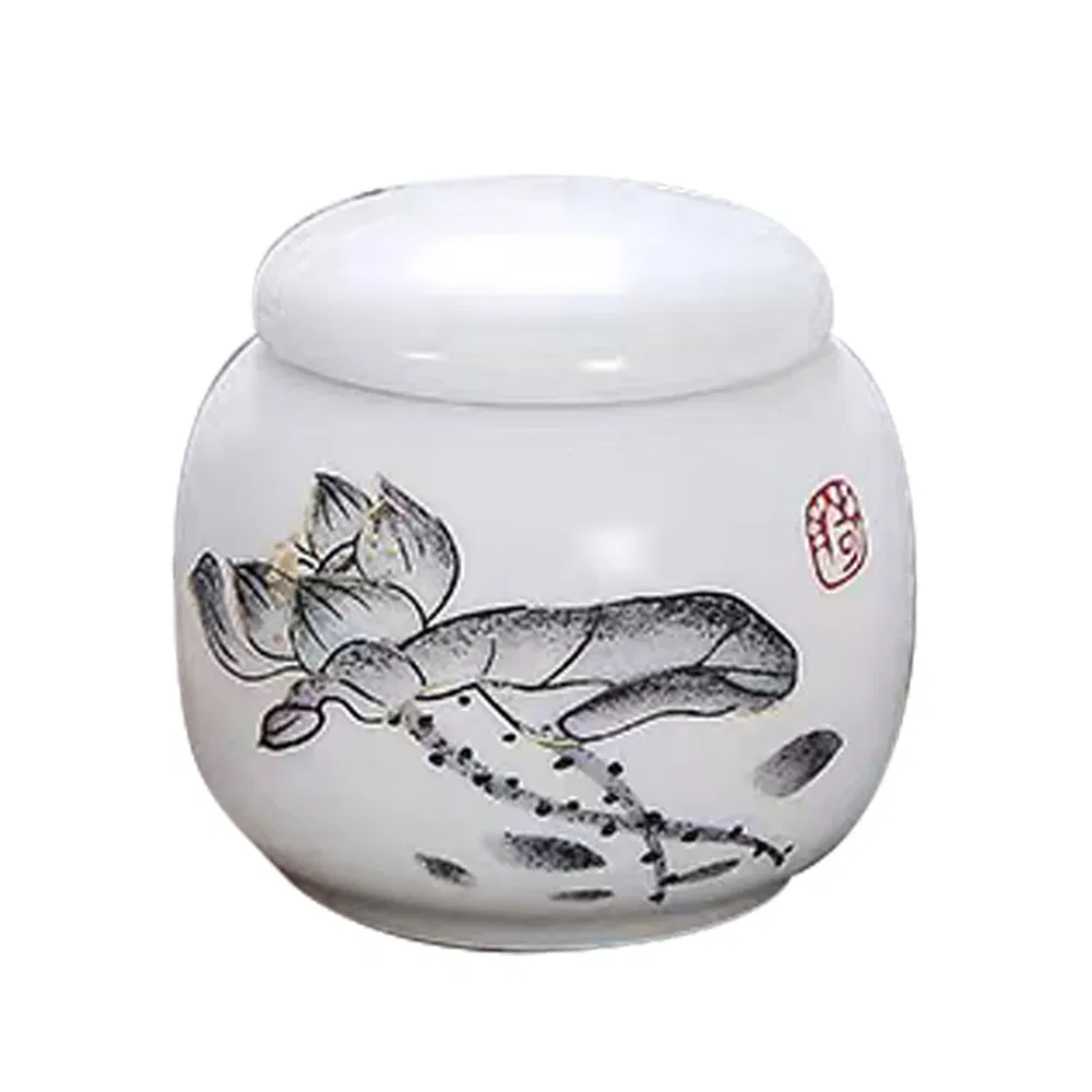 Custom Ceramics Cremation Urn American Style Funeral Decorative Ceramic Urns for Adult Ashes