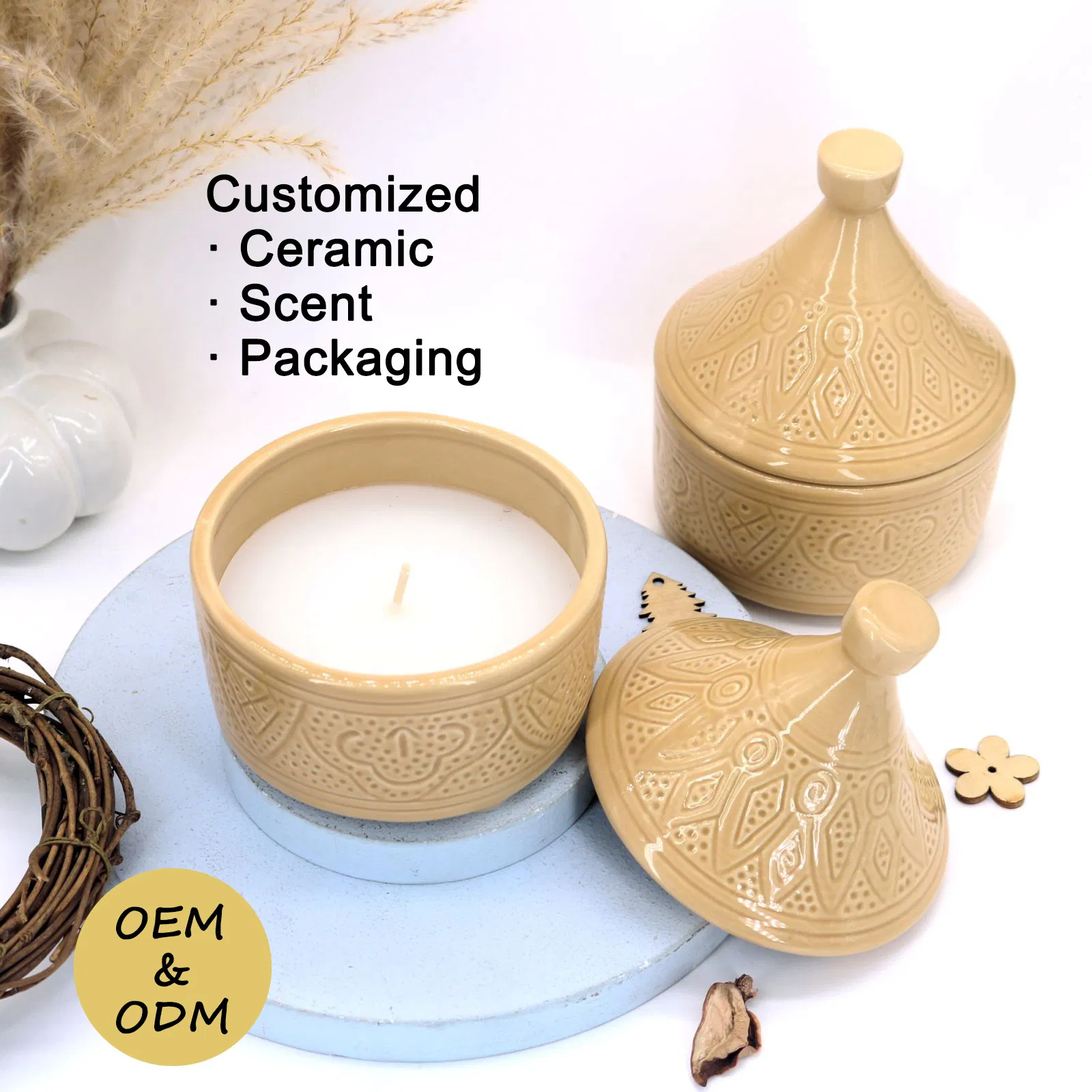 Artisan Crafted Tajine Shaped Scented Candle for Cozy Spaces