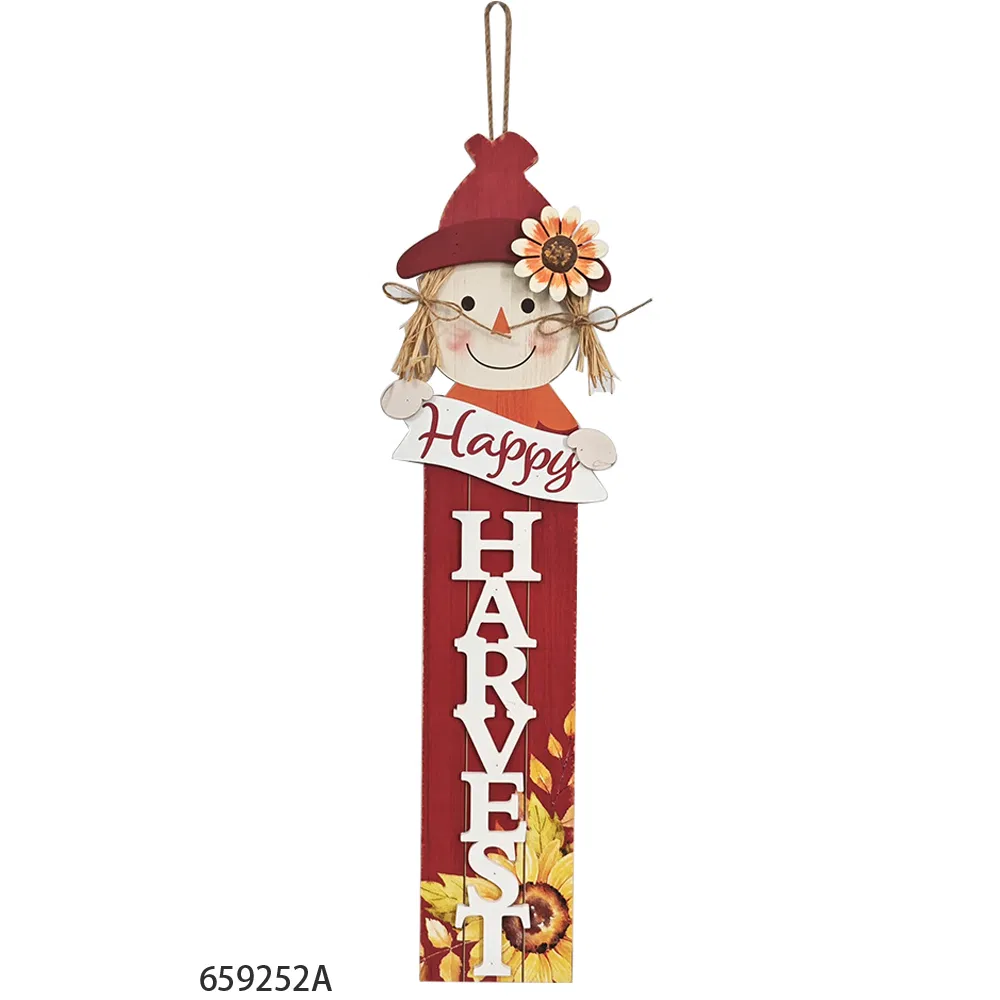 Factory Wholesale Harvest Festival Autumn Wooden Wall Hanging Craft for Home Decor
